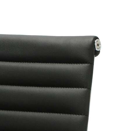 Armchair CH1191T black leather / chrome