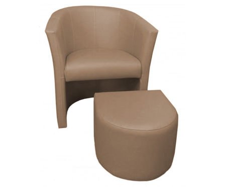 Beech CAMPARI armchair with footrest