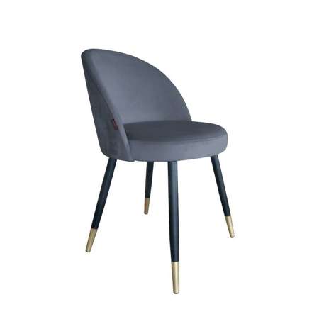 Dark gray upholstered CENTAUR chair material BL-14 with golden leg