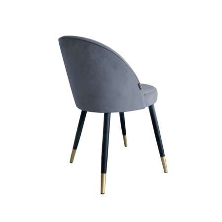 Dark gray upholstered CENTAUR chair material BL-14 with golden leg