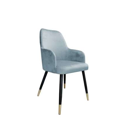 Gray-blue upholstered PEGAZ chair material BL-06 with golden leg
