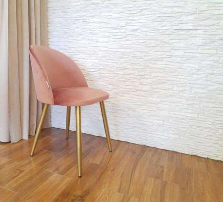 KALIPSO chair pink material MG-55 with golden leg