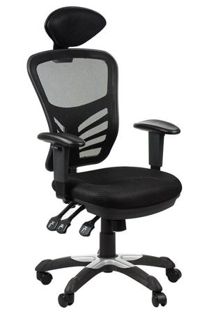 Krzesło Fotel biurowy gabinetowy obrotowy Cypr - czarny