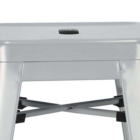Paris 66cm gray bar stool inspired by Tolix