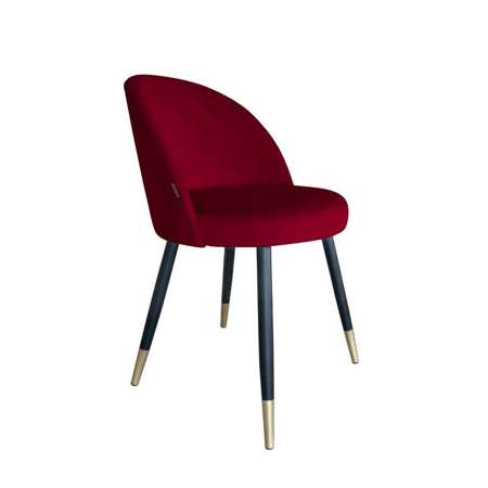 Red upholstered CENTAUR chair material MG-31 with golden leg