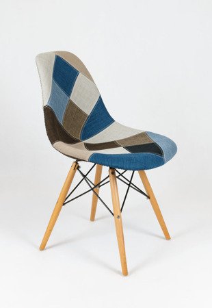 SK DESIGN KR012 TAPICERATED CHAIR PATCHWORK 6 BEECH