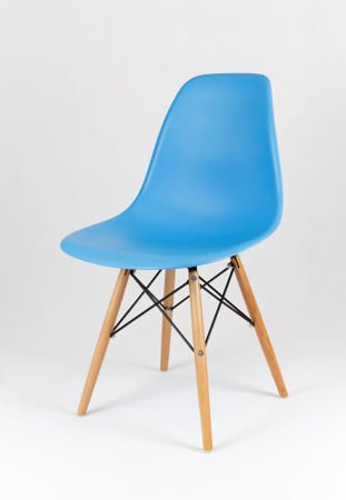 SK Design KR012 Ocean Blue Chair, Beech legs