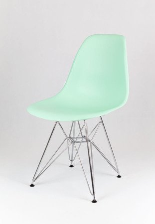 SK Design KR012 Pistachio (Green) Chair, Chrome legs