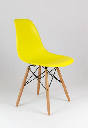 SK Design KR012 Yellow Chair, Beech legs