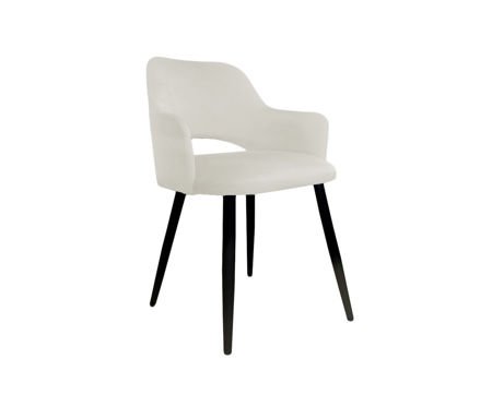 Upholstered STAR chair in ivory color material MG-50