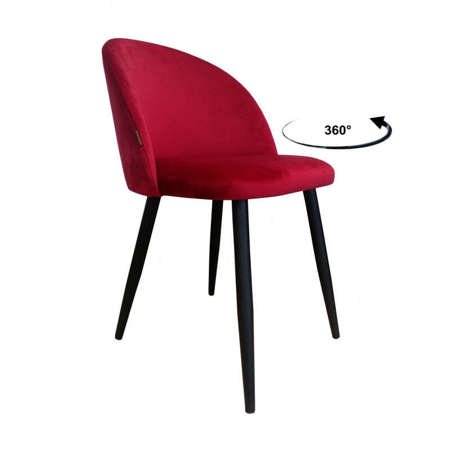 Upholstered burgundy-colored STAR chair material MG-02