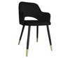 Black upholstered STAR chair material MG-19 with golden leg