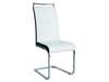 SK DESIGN KS027 BLACK SYNTHETIC LETHER CHAIR WITH CHROME RACK