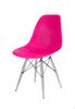 SK Design KR012 Dark Pink Chair Clear legs