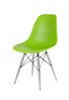 SK Design KR012 Green Chair, Clear legs