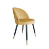 Yellow upholstered CENTAUR chair material MG-15 with golden leg