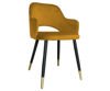 Yellow upholstered STAR chair material MG-15 with golden leg