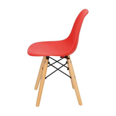  JuniorP016 Stuhl rot, Beine aus Buche