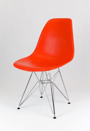SK Design KR012 Orange Stuhl Chrom