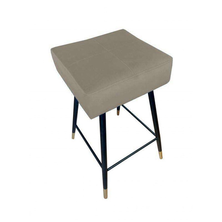 Brown upholstered FENIKS hoker material MG-09 with golden leg