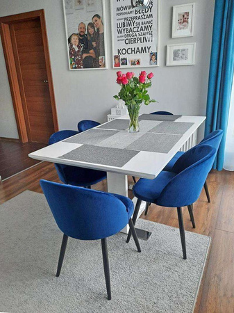 KALIPSO Stuhl blau-grau Material BL-06