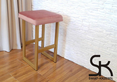 Czarny tapicerowany hoker ALPACA 60 cm materiał MG-19