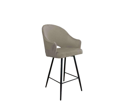 Gray brown upholstered DIUNA bar stool material MG-09