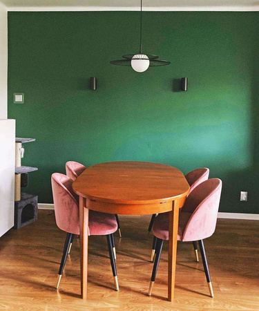 KALIPSO chair green olive BL-75 material with golden leg