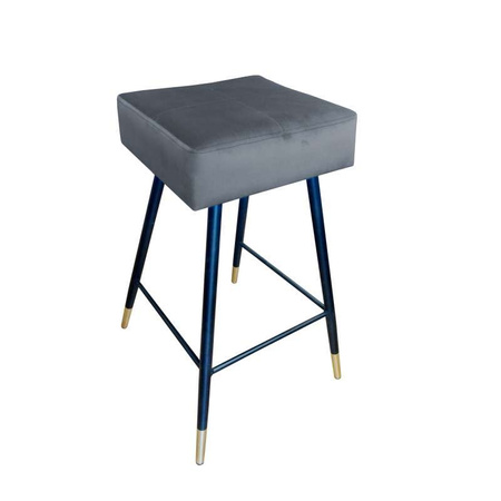 Dark gray upholstered FENIKS hoker material BL-14 with golden leg