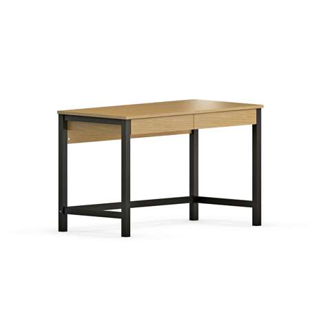 B-DES5/2 PRO biurko z szufladami z forniru dębowego lub sklejki brzozowej, różne kolory, 120x60 cm