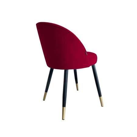 Czerwone tapicerowane krzesło CENTAUR materiał MG-31 ze złotą nóżką