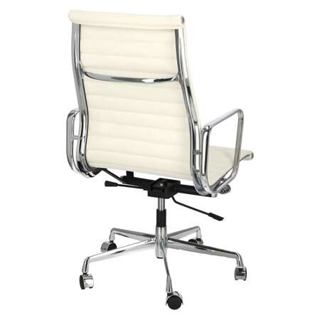 Fotel biurowy CH1191T biała skóra/chrom