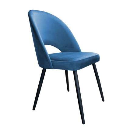 Niebieskie tapicerowane krzesło LUNA materiał MG-33
