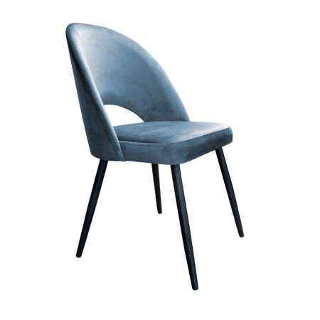 Niebieskoszare tapicerowane krzesło LUNA materiał BL-06