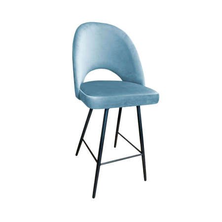 Niebieskoszare tapicerowane krzesło LUNA materiał BL-06