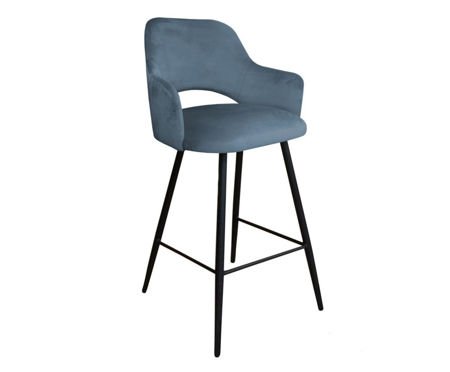 Niebieskoszare tapicerowane krzesło STAR materiał BL-06