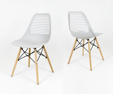 SK Design KR058  Jasnoszare krzesło