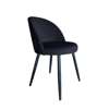 Czarne tapicerowane krzesło CENTAUR materiał MG-19