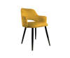 Żółte tapicerowane krzesło STAR materiał BL-68